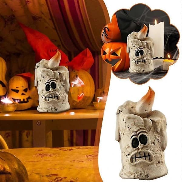 Spøklik Græskar Resin Figur Ornament til Halloween