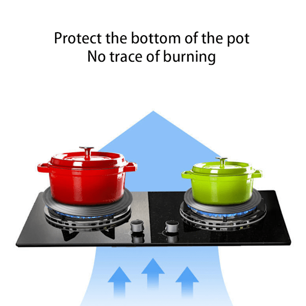 Varmeplate for gasskomfyr, fornøydgaranti, non-stick belegg i aluminium, tilbyr rask tining og energibesparende funksjoner (28 cm)
