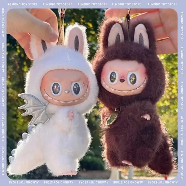 Zimomo Replika Söt Labubu Nyckelring Kawaii Ryggsäcksdekoration Labubu Nyckelring Barnleksak Överraskning Julklapp Labubu ReplikaT250325.Ca