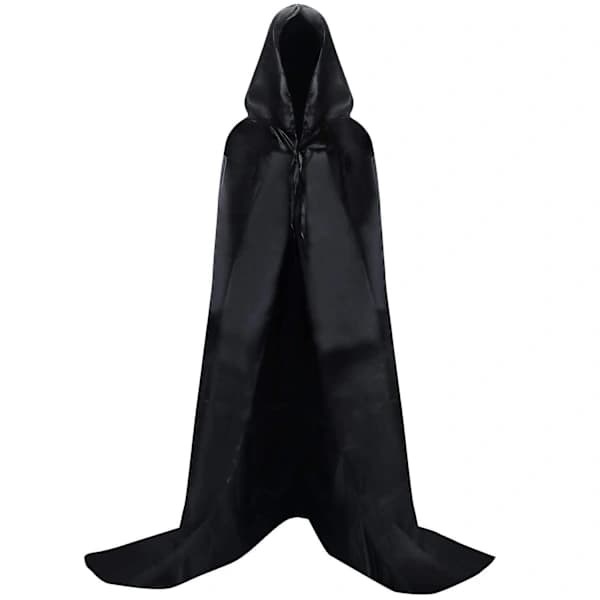 Darth Vader Sort Hætteklædt Kappe til Halloween & Cosplay (L)