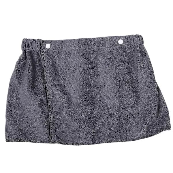Justerbart dusjhåndkle for menn, korte bukser, polyester, bærbar design for bad, spa, grå, 1 sett
