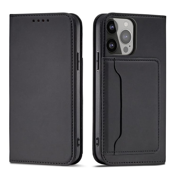 iPhone 13 mini Lommebokveske Magnet Stativ - Svart 100