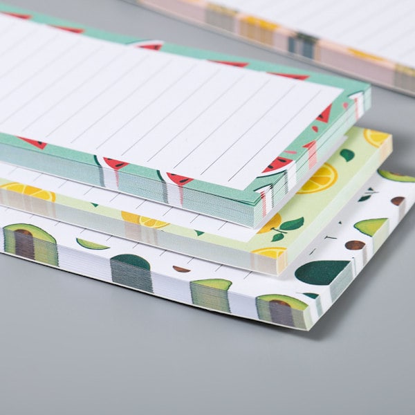4-pack Magnetiska Kylskåpsblock, Fruktdesignade Shoppinglistor