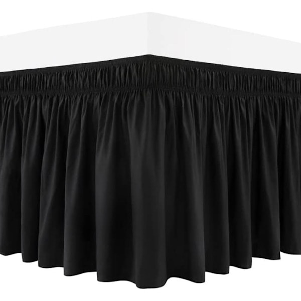Sengekappe elastisk sengekappe Svart Black 100x200x38cm
