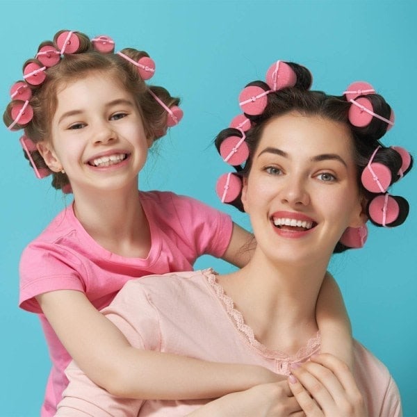 18x Hårspolar i Skum 4cm - Styling Curlers med Mjuk Svamp