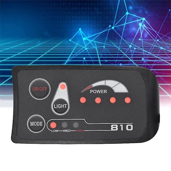 5PIN S810 E-cykelmåler LED-display IP65 36V UART til elcykel Elcykelmåler (36V)