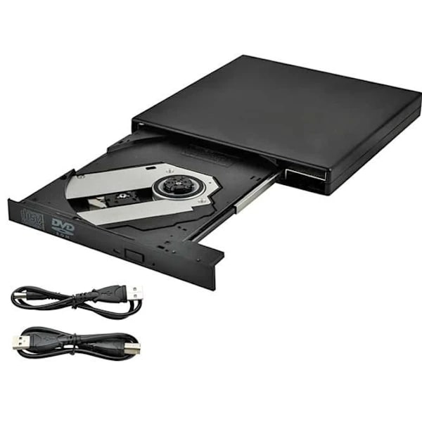 Ekstern DVD/CD-brænder - 24x Sort