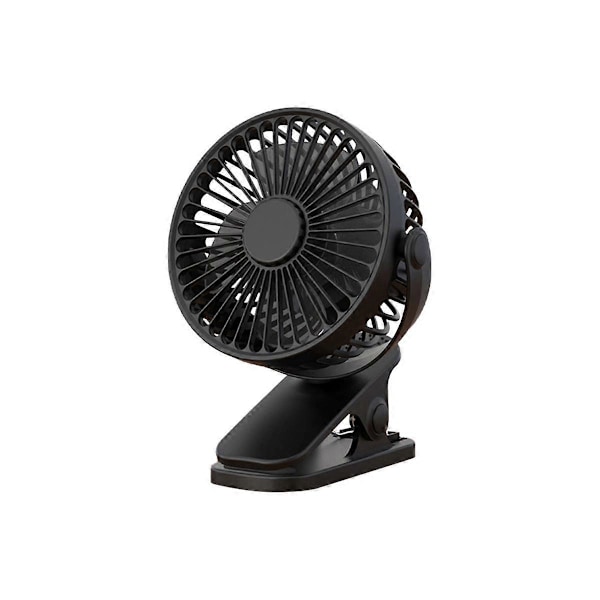 CASA 1200Mah Sommer Clip-on Ventilator Bærbar Automatisk Oscillerende Hovedventilator Genopladelig Høj Vindkraft Ventilator