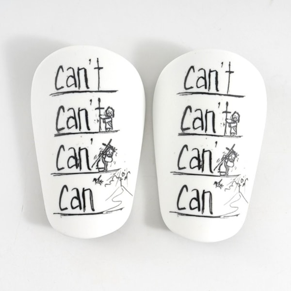 1 par mini benskydd Fotboll benskydd SVART-VIT S White XSWhite