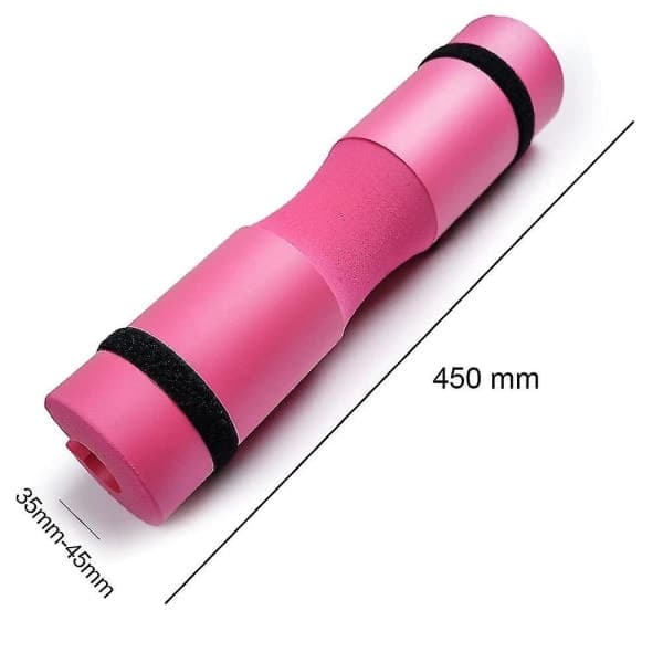 Levytangon niskasuoja, vaahtomuovipehmuste levytankoon, tuki kuntosalille (Pinkki)