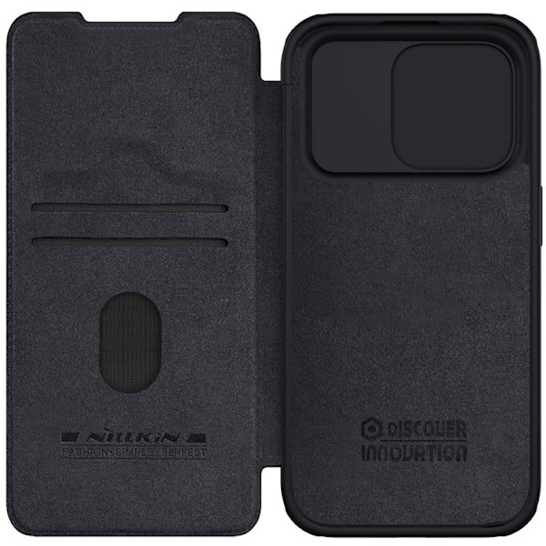 Nillkin iPhone 15 Pro Plånboksfodral Qin Pro Läder - Svart 75