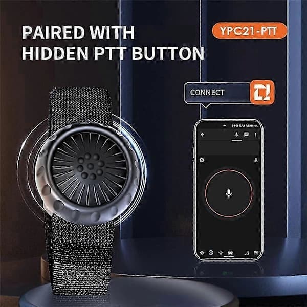 [CA] Langaton Bluetooth PTT e Ohjauspainike säädettävällä nauhalla Zello IOS Android Smar -laitteille