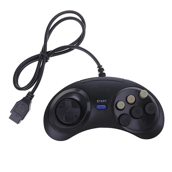 6-knapps kablet spillkontroller gamepad for Mega Drive Megadrive Sega MD Genesis