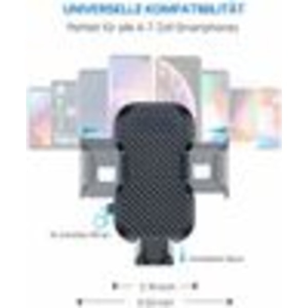 3-i-1 Mobilhållare för Bil, Mobilhållare Luftventil & Sugkopp, Universell Bilhållare, Smartphonehållare