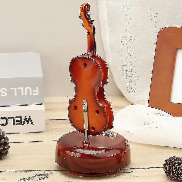 Roterende spilledåse Mini violin guitar håndværksinstrument