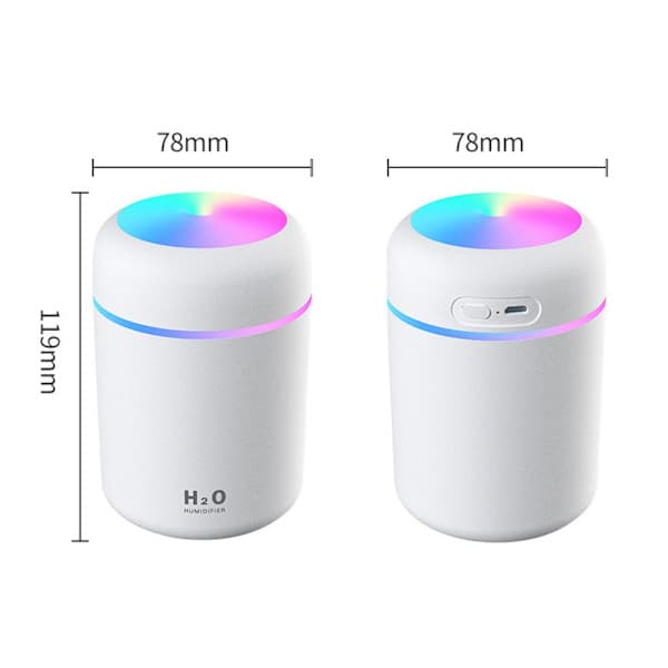 Essential Diffuser Luft Aromaterapi LED Aroma vit hvid white