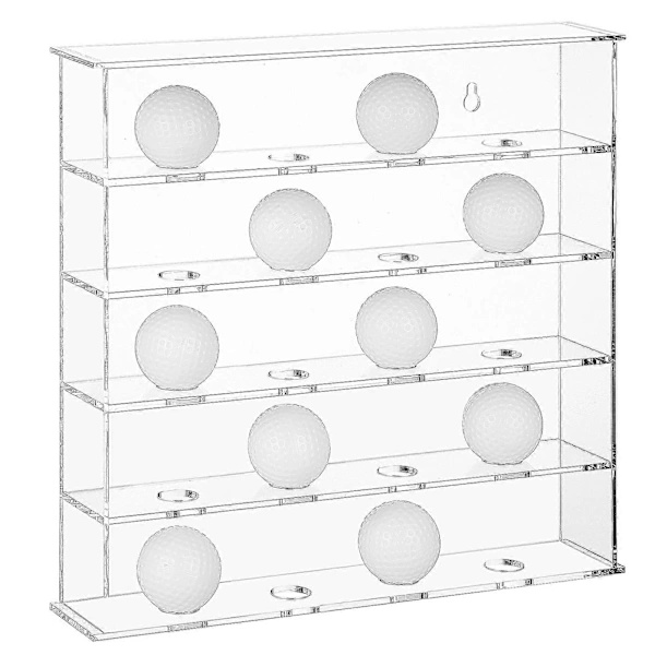 Golfboldholder Golfbold Display Case Samler Golfkølle Display Transparent Akryl 1 Sæt