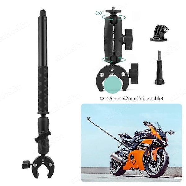 Cykelfäste Motorcykel Panoramisk Selfie Stick Monopod Fäste Styrfäste för Insta360 One X2 X3 X4 GoPro 12 11 10 DJI Tillbehör-Xin