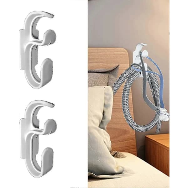 2 kpl CPAP-letkunpidike liukuesteellä, CPAP-maskikoukku ja CPAP-letkunpidike