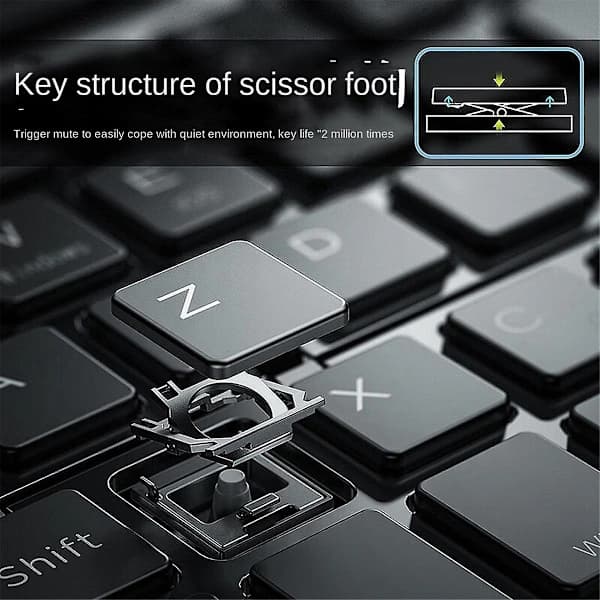 Mini Bluetooth-tangentbord, bärbart, vikbart, trådlöst tangentbord för IOS/Android/Windows surfplatta, mobiltelefon