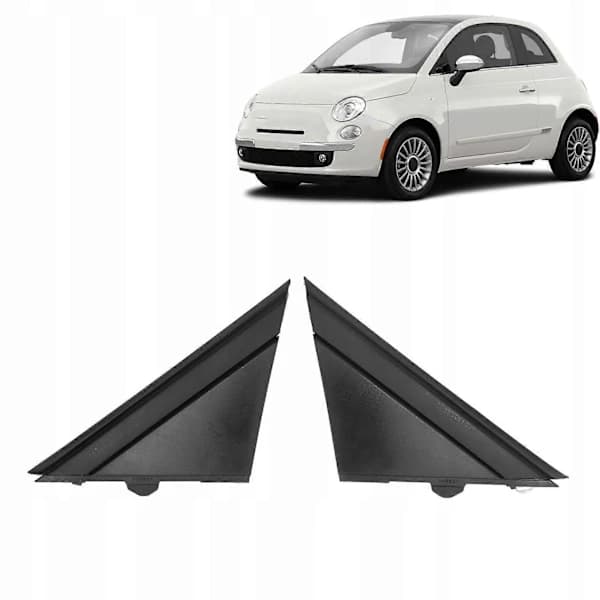 2 stk Fiat 500 Flagg Deksel For Speil