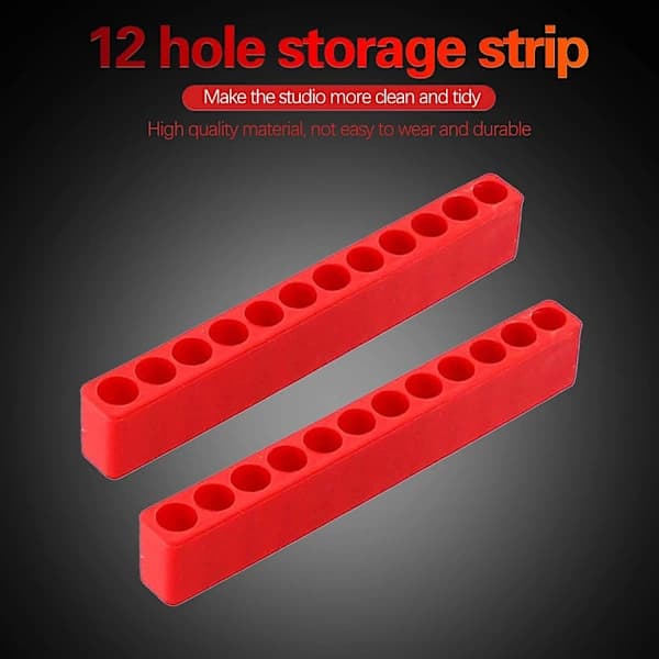 Bitsholder, 5 stk. 12 hull Bitsholder Strip Hex Shank Skrutrekker