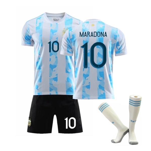 Jalkapallosetti Argentiinan MM-kisoihin lapsille/aikuisten kokoon Set Z X 2020-maradona l# 2020-maradona l#