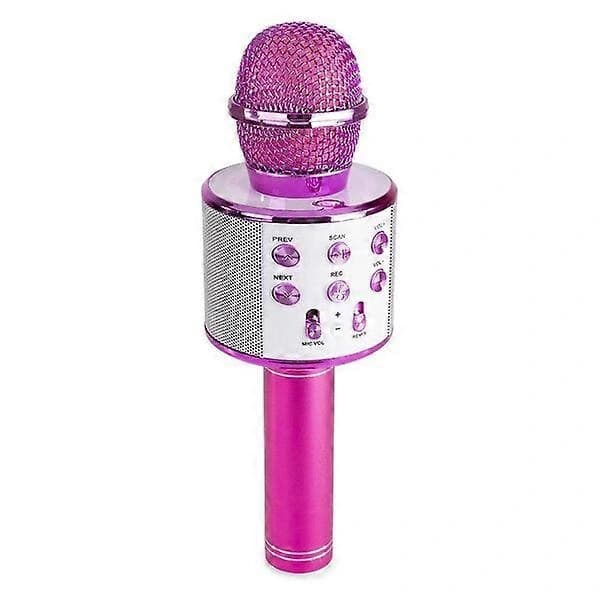 Roséguldfärgad Bluetooth Karaoke-mikrofon med röstmodulering och ekoeffekt