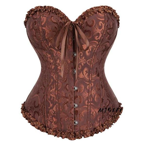 Eurooppalainen ja amerikkalainen palatsi rinnat tukeva hääpuku seksikäs vyötäröllä kiinnitettävä vatsa vyö vyötäröllä kiinnitettävä korsetti MJ51 kahvi 5XL coffee 5XL