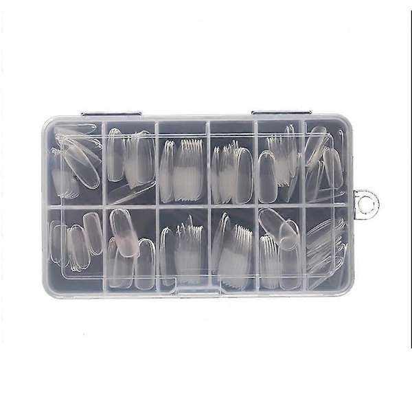 [CA] 240 stk. Medium Mandelformede Transparente Løsnegler Tips Forlengelse