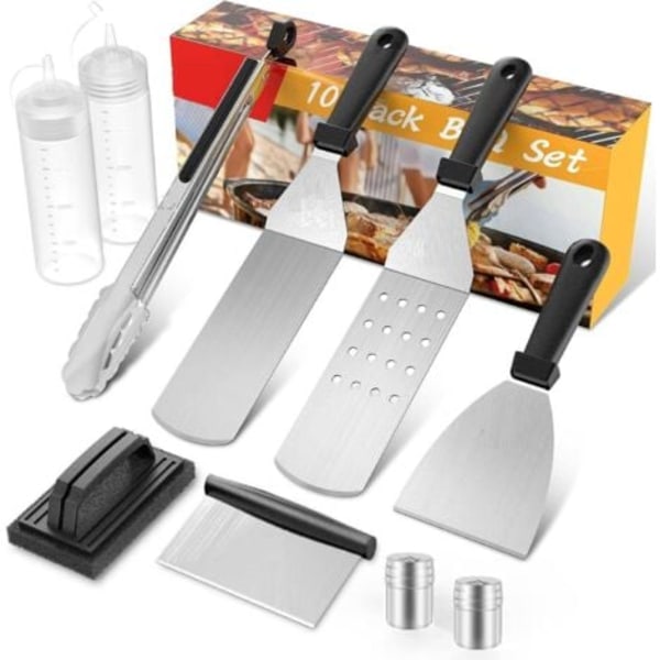 10 st Plancha-redskap, Grillspatel Rostfritt Stål Plancha-tillbehör Plancha-kit för Teppanyaki, Grillredskap.ca