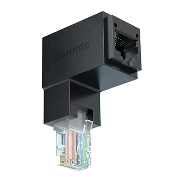 RJ45 Han til Hun Ethernet Adapter Netværksforlænger 90 Grader til CAT5E CAT6 CAT8 Ethernet Kabel C