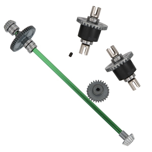 Keskiakselin moottorin vaihteiston differentiaalimekanismisarja Wltoys 1/14 RC-autolle 144001 vihreä