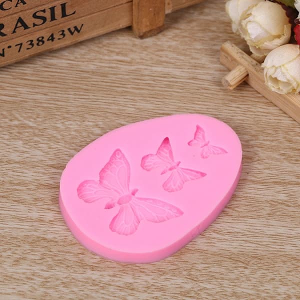 1 stk 3D Sommerfugl Silikoneform Fondant Kage Topper Form Chokolade