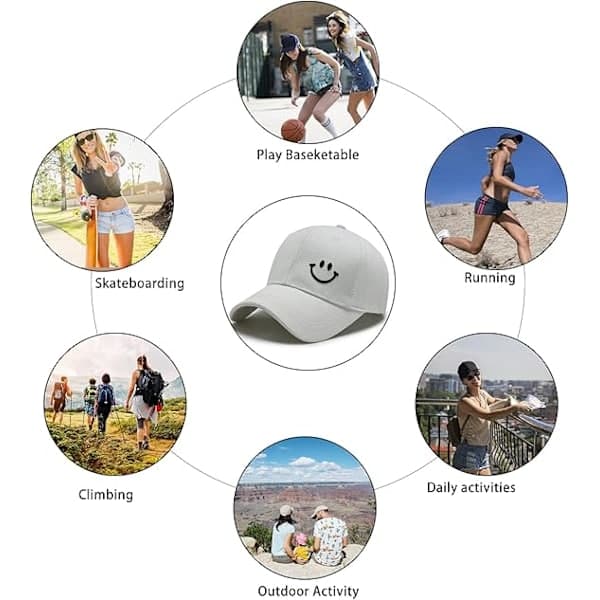 Basebollkeps, Anti-Sol Bomullsbasebollkeps, Herr Dam Sommar Unisex Justerbar vit vit white