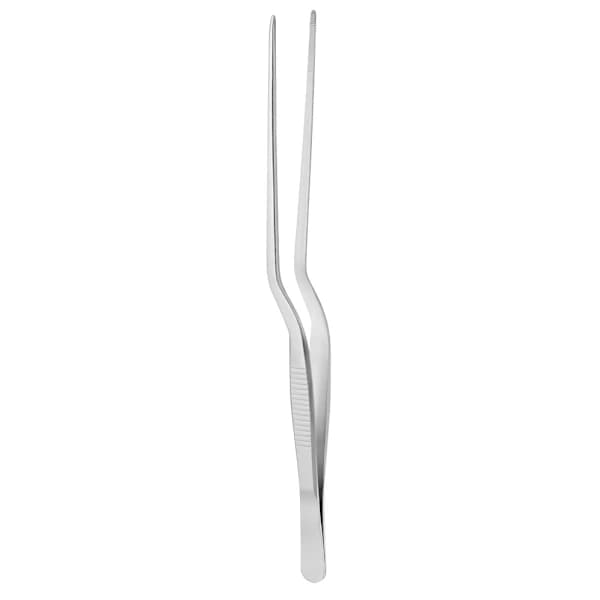 10-pakning grilltang i rustfritt stål, mattang for grilling og matlaging, sølv, 20 cm 20cm