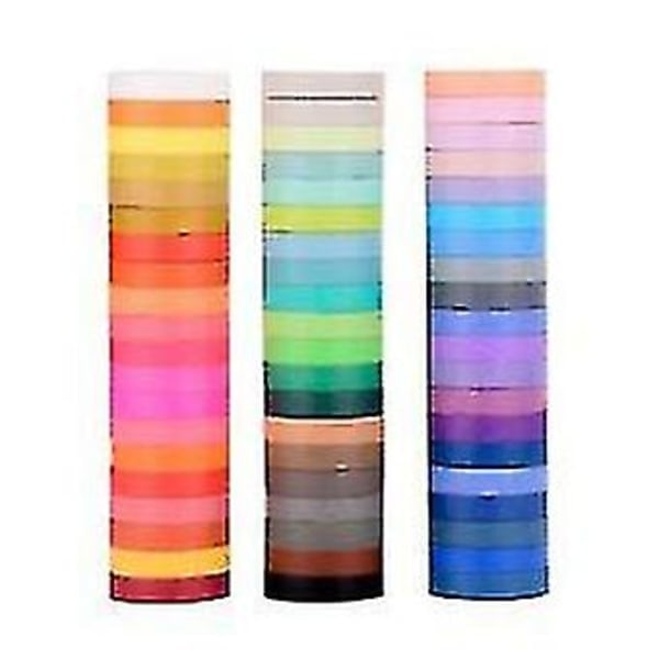 60-pack 8 mm brett Washi-tejp-set - färgglada regnbågstejp-ornament (ca)