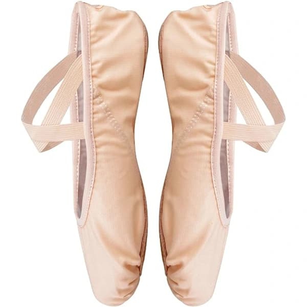 Ballet Dansesko Split Sål Flad Gymnastik Dansesko Lyspink 6.5 UK