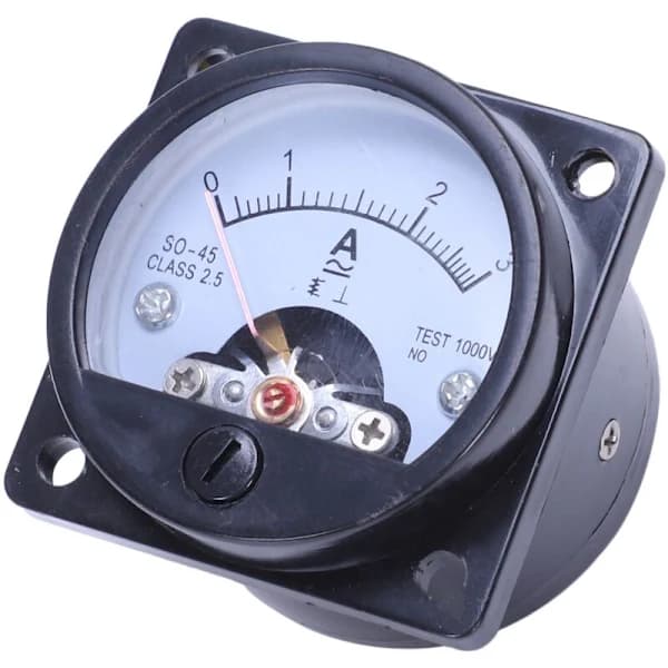 AC Rund Analog Panelmeter 0-3A Måling Amperemeter Svart