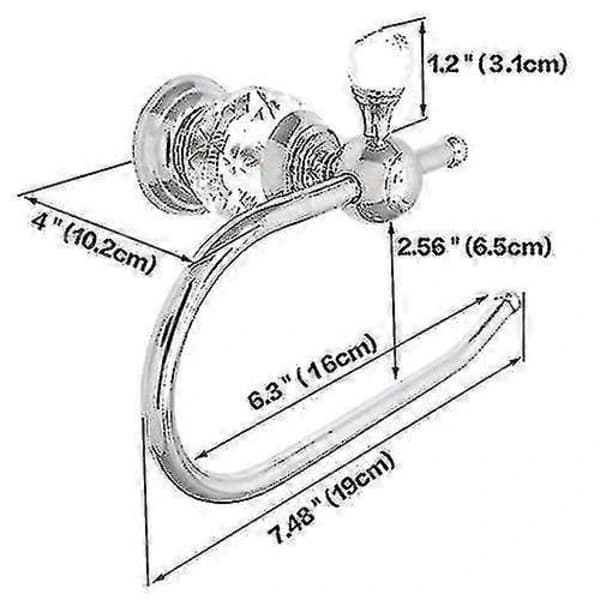 [CA] Crystal Series Toiletpapirholder i messing, poleret krom-Yvan