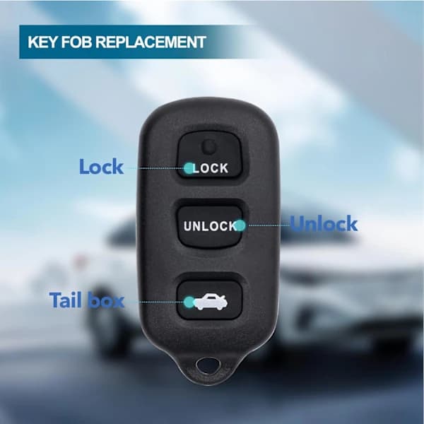 2025 Seneste Model 2-pak Nøglebrik Erstatning Kompatibel med Toyota 4Runner 1999 2000 2001 2002 2003 2004 2005 2006 2007 2008 2009 / Sequoia