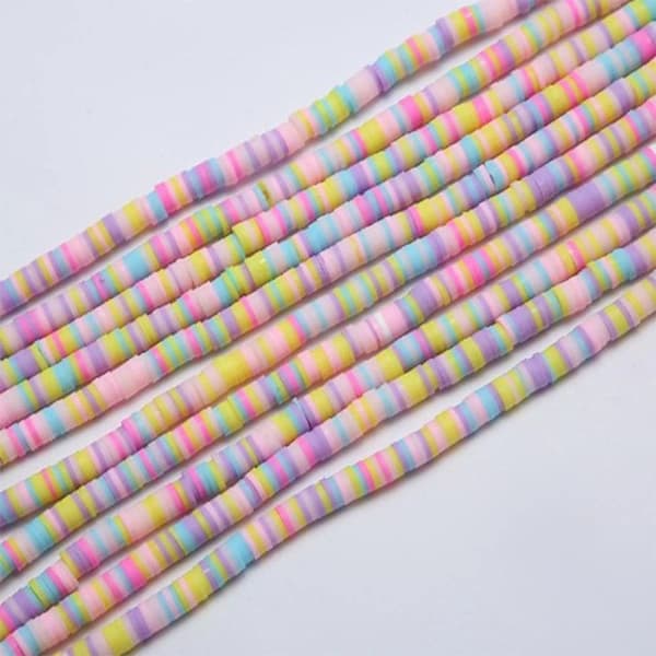 Cirka 3200 stk Pastel Heishi Perler