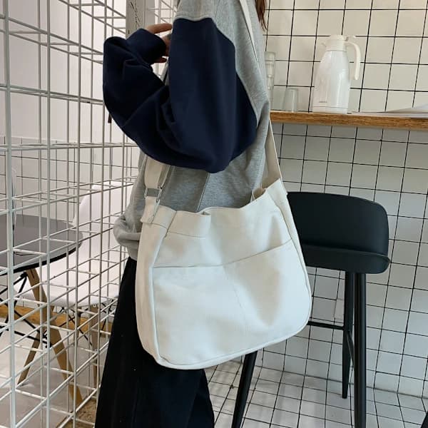 Canvas Taske Mode Messenger Taske Studerende Skuldertaske