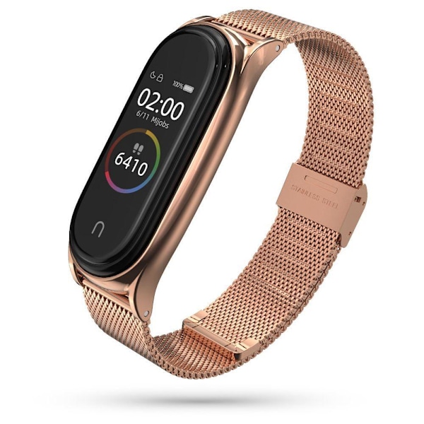 Tech-Protect Milanese Metal Ranneke Xiaomi Mi Smart Band 7 Roséguld