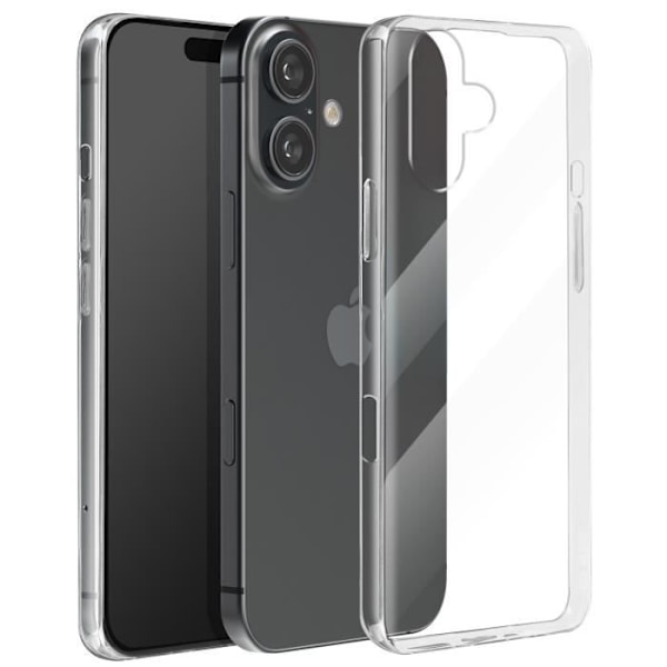 Smalt skal för iPhone 16 Tjocklek 0,5 mm Silikon Anti-fukt Transparent Black