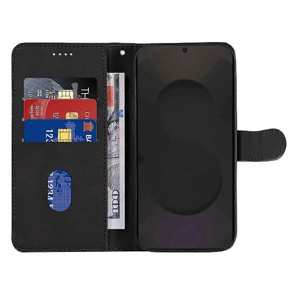 Läderplånboksfodral med böjd design för Samsung Galaxy S25 FE
