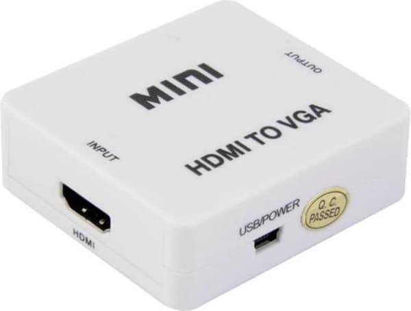 HDMI til VGA + 3,5 mm Jack-omformer / hvit