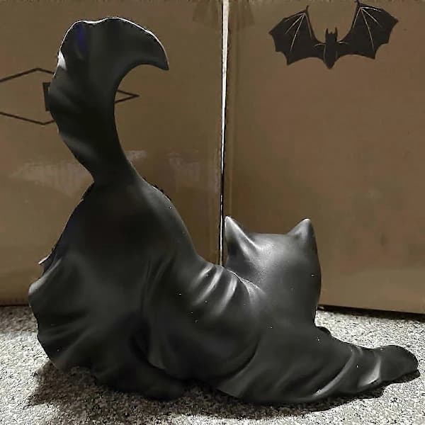 Sød Sort Spøgelseskat Ornament Halloween Dekoration