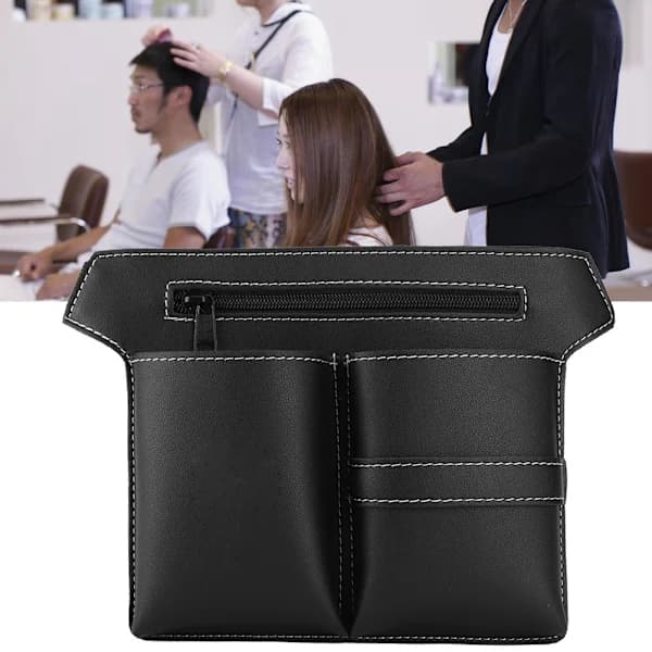 [CA] Barbertaske Hylstertaske - Sort PU Læderetui til Hårklippere & Trimmere [JUN]