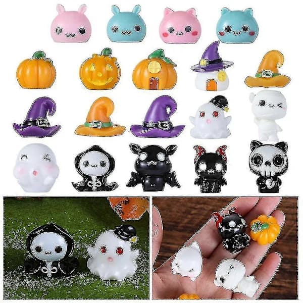 Mini Halloween-pynt 1 stk Søt Spøkelsesfigur